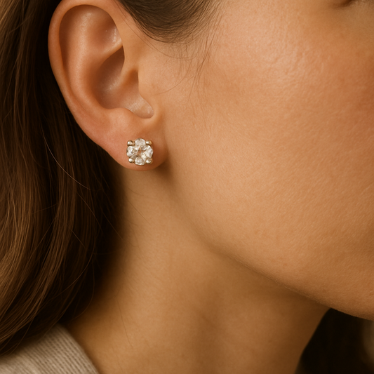 4 ct. stud earings