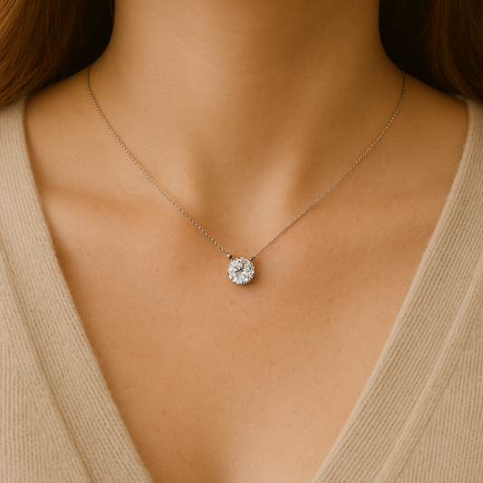 3 ct stud Necklace